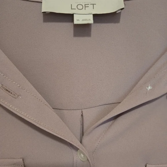 [EUC] New York & Co Womens Sz XL Blouse Top Lilac Purple Convertible 3/4 Sleeve - Picture 2 of 8